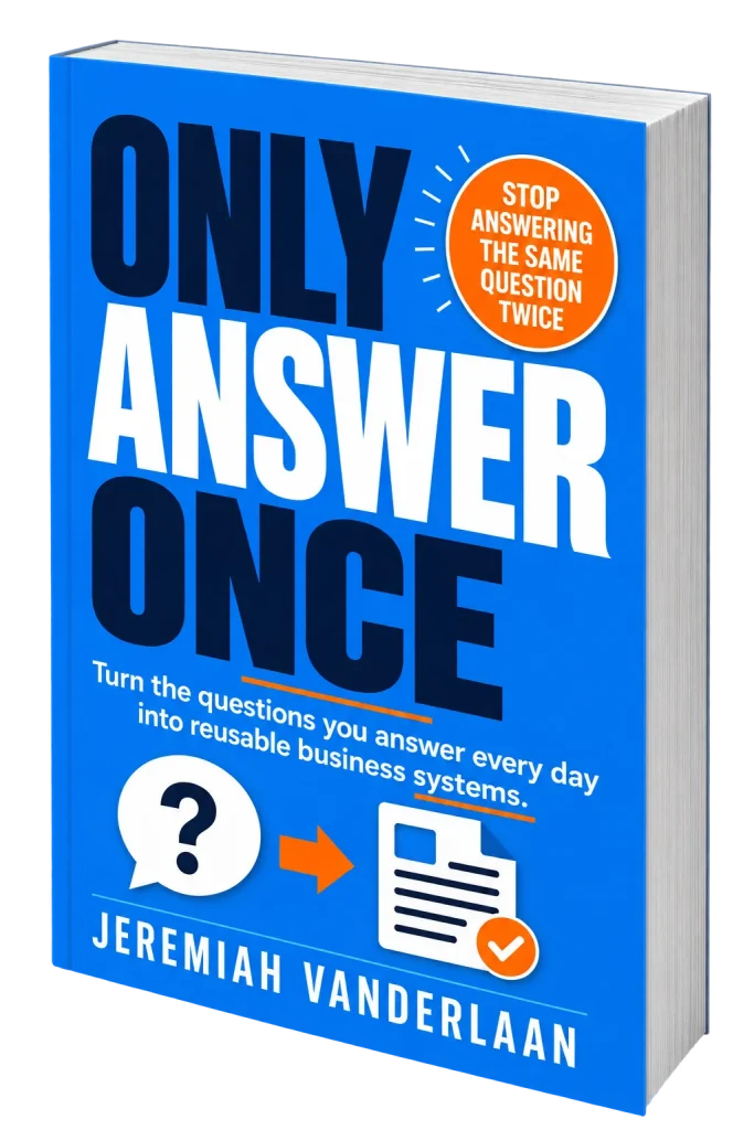 Only Answer Once book cover with page edges