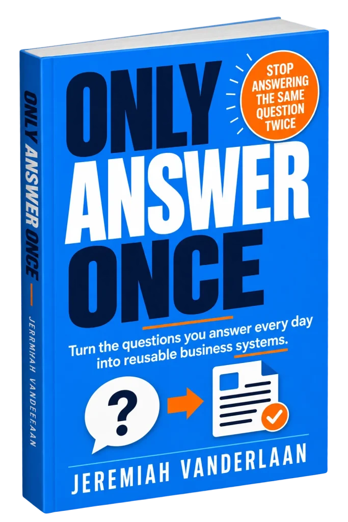 Only Answer Once book cover and spine